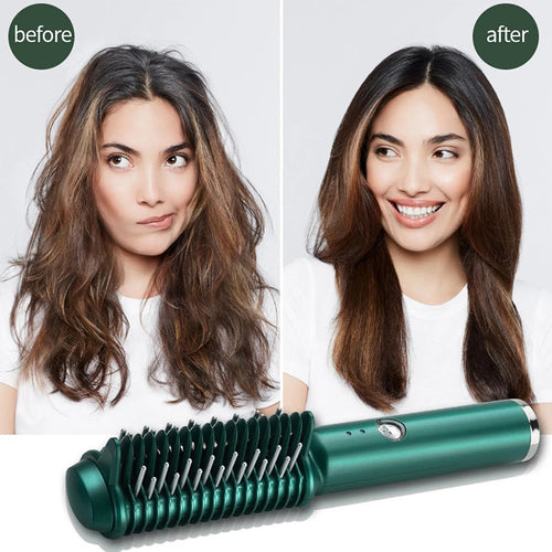 "The Glam — Dual-Purpose Electric Curling & Straightening Comb"