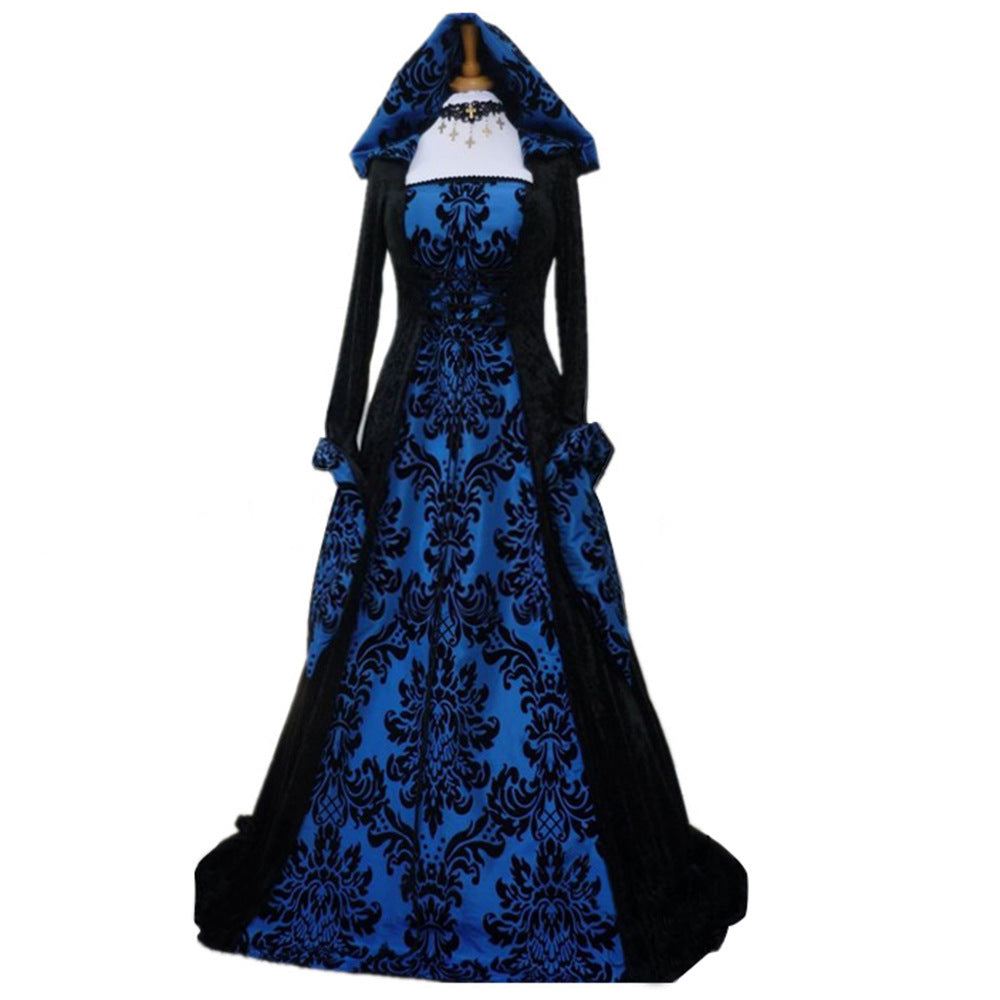 "The Riviera — Draped Long Sleeve Hooded Gown"