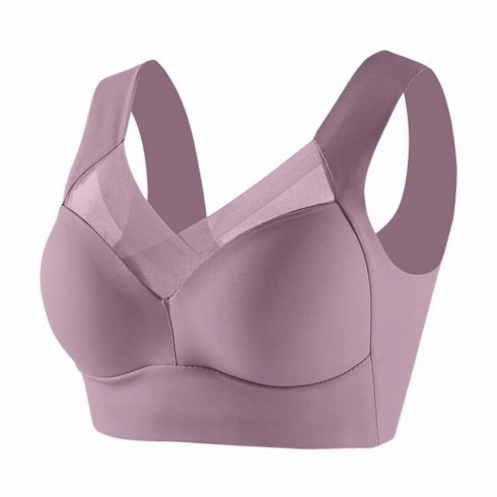 PIFAME Women Comfort Lightweight Wireless Bras Posture Correcting Bra for Seniors Plus Size Full Coverage Soft Everyday Bra