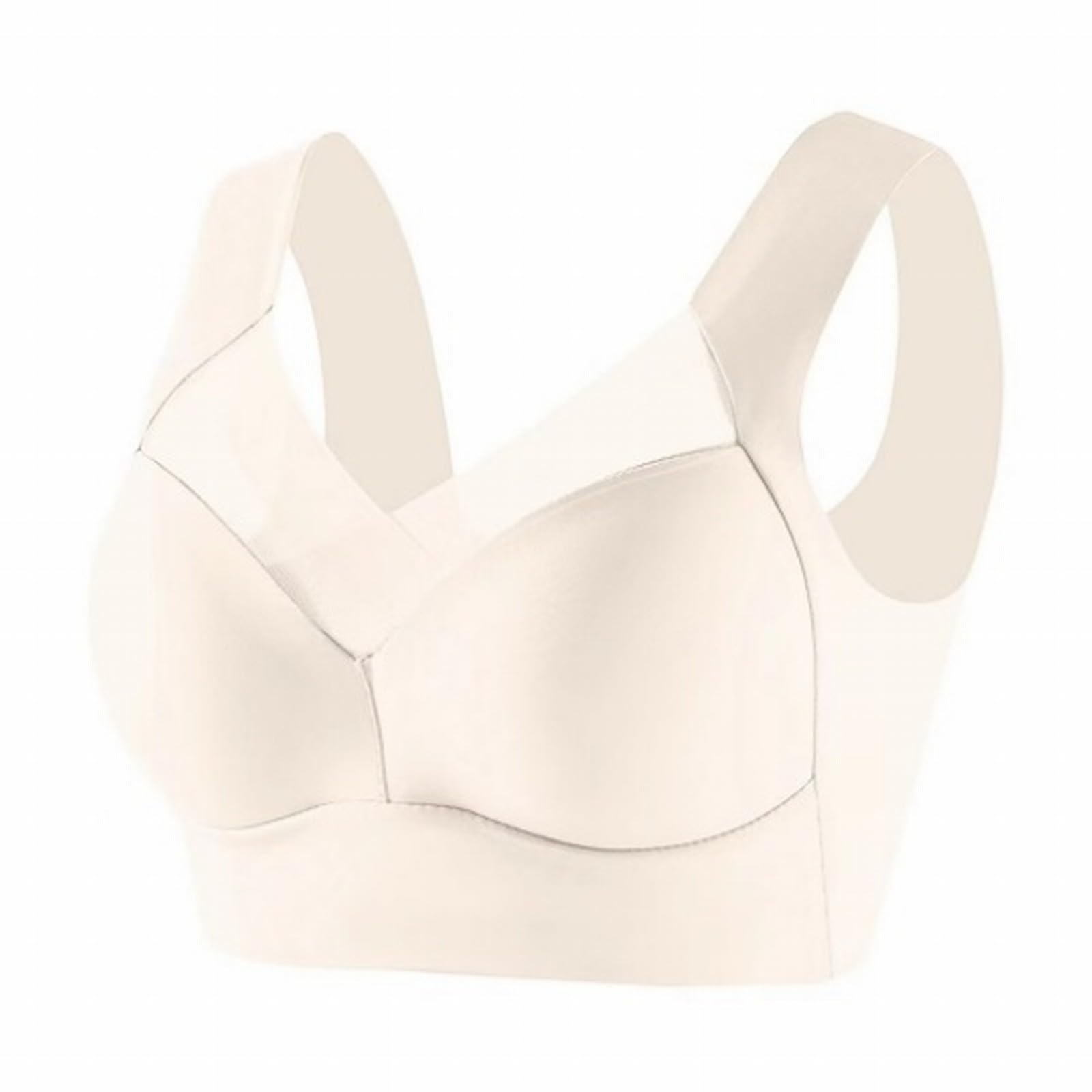 PIFAME Women Comfort Lightweight Wireless Bras Posture Correcting Bra for Seniors Plus Size Full Coverage Soft Everyday Bra