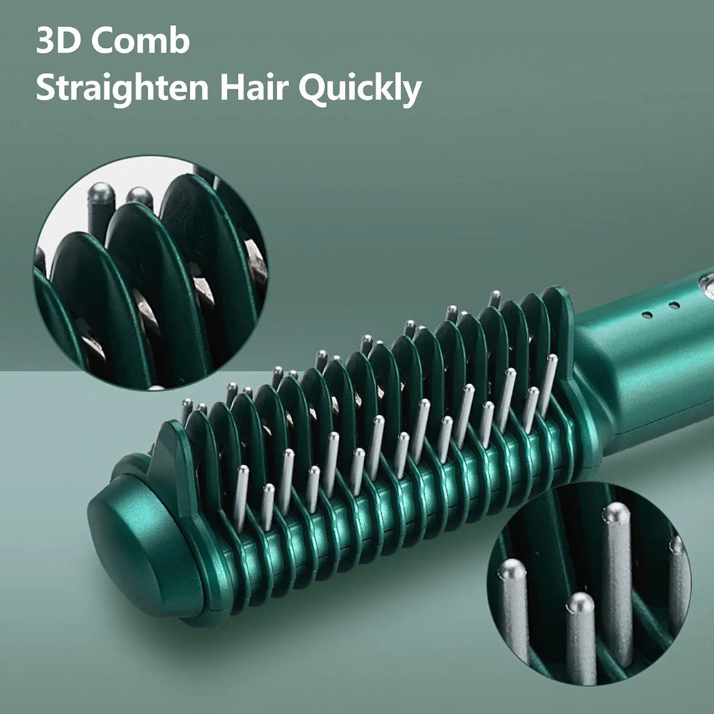 "The Glam — Dual-Purpose Electric Curling & Straightening Comb"