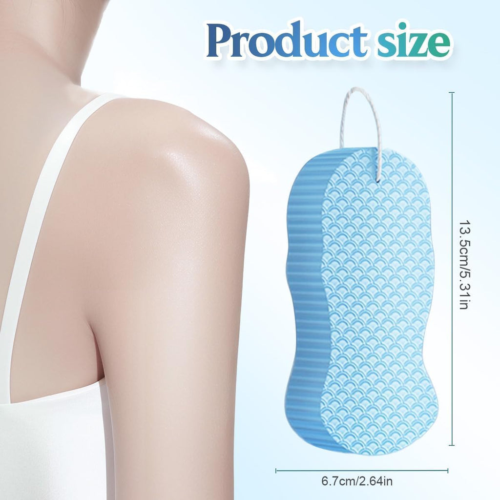 Exfoliating Bath Sponge, 2026 New Super Soft Exfoliating Bath Sponge Set, Exfoliate Body Scrubber Skin Friendly & Reusable for Adults Women and Men (2pcs-a)