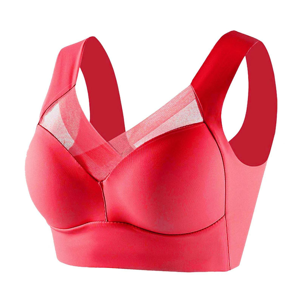 PIFAME Women Comfort Lightweight Wireless Bras Posture Correcting Bra for Seniors Plus Size Full Coverage Soft Everyday Bra
