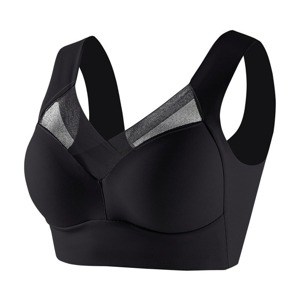 PIFAME Women Comfort Lightweight Wireless Bras Posture Correcting Bra for Seniors Plus Size Full Coverage Soft Everyday Bra