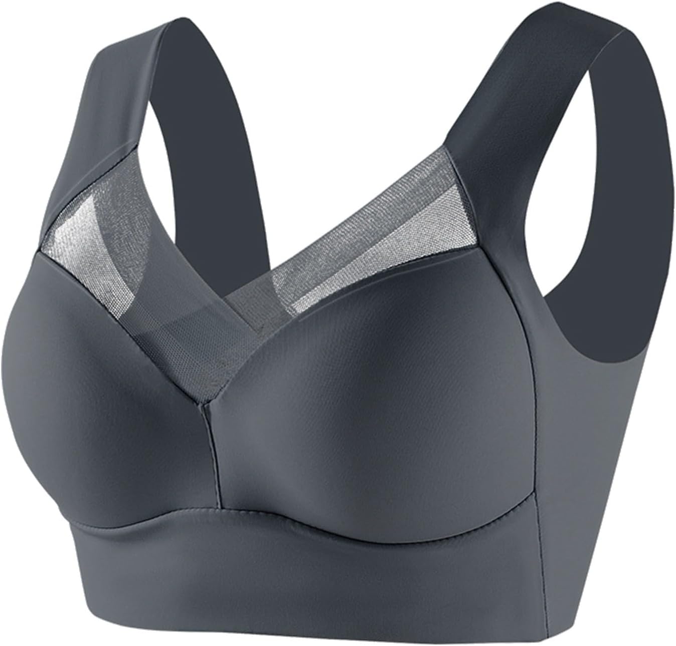 PIFAME Women Comfort Lightweight Wireless Bras Posture Correcting Bra for Seniors Plus Size Full Coverage Soft Everyday Bra