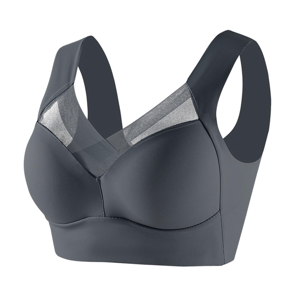 PIFAME Women Comfort Lightweight Wireless Bras Posture Correcting Bra for Seniors Plus Size Full Coverage Soft Everyday Bra