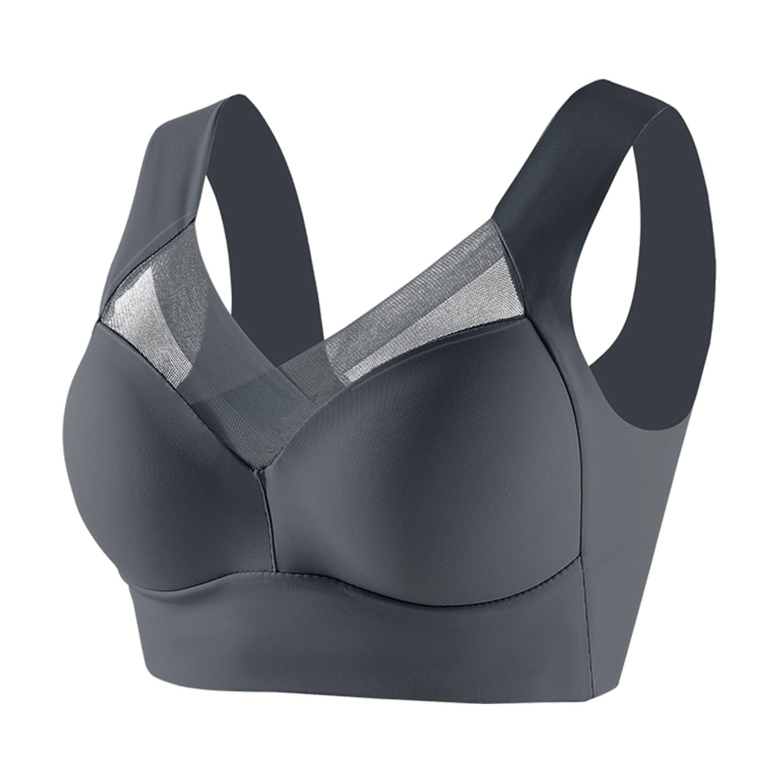 PIFAME Women Comfort Lightweight Wireless Bras Posture Correcting Bra for Seniors Plus Size Full Coverage Soft Everyday Bra