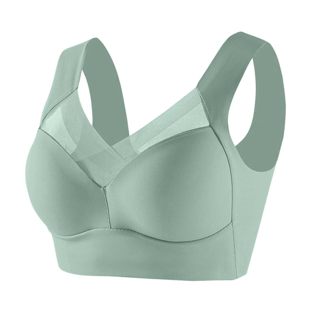 PIFAME Women Comfort Lightweight Wireless Bras Posture Correcting Bra for Seniors Plus Size Full Coverage Soft Everyday Bra