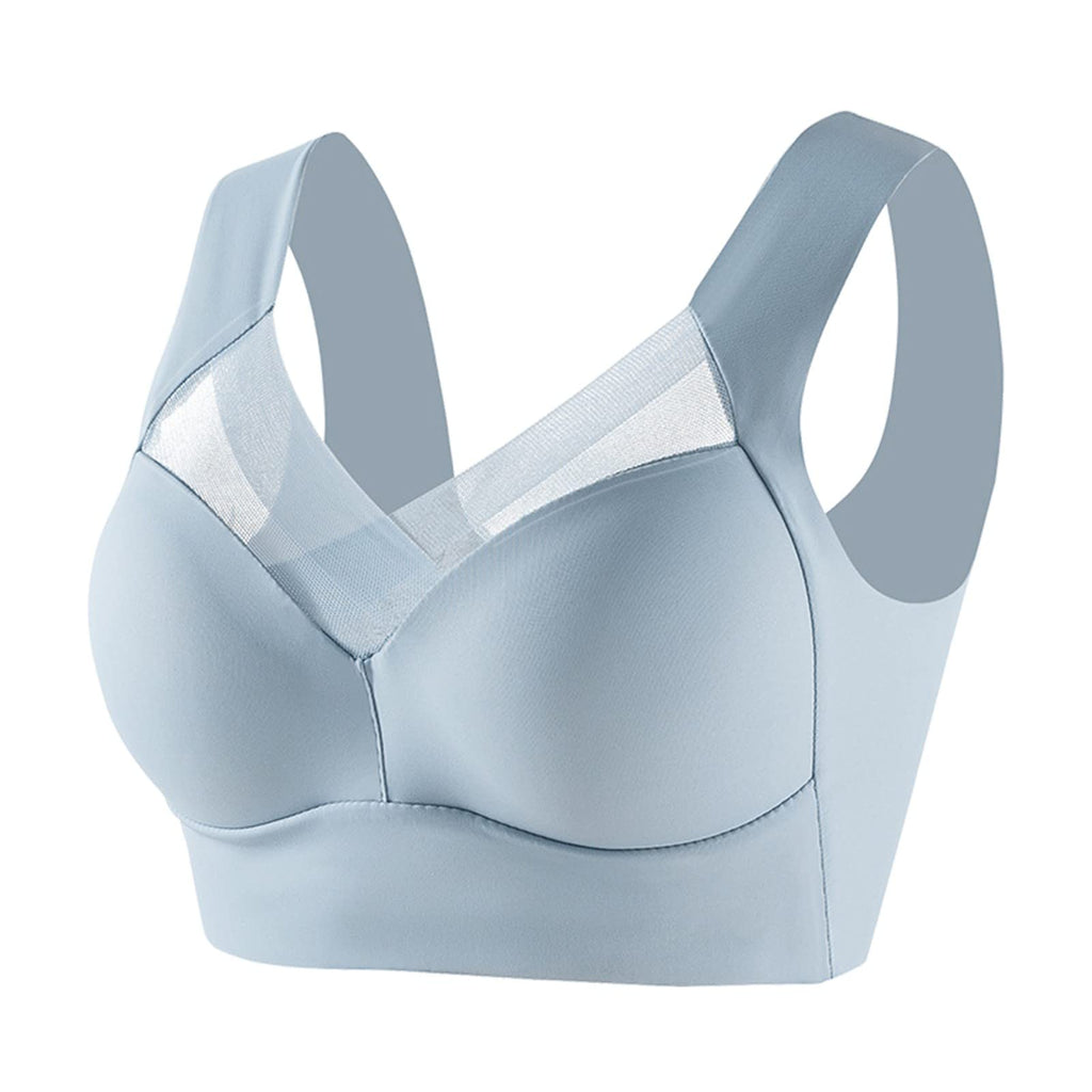 PIFAME Women Comfort Lightweight Wireless Bras Posture Correcting Bra for Seniors Plus Size Full Coverage Soft Everyday Bra
