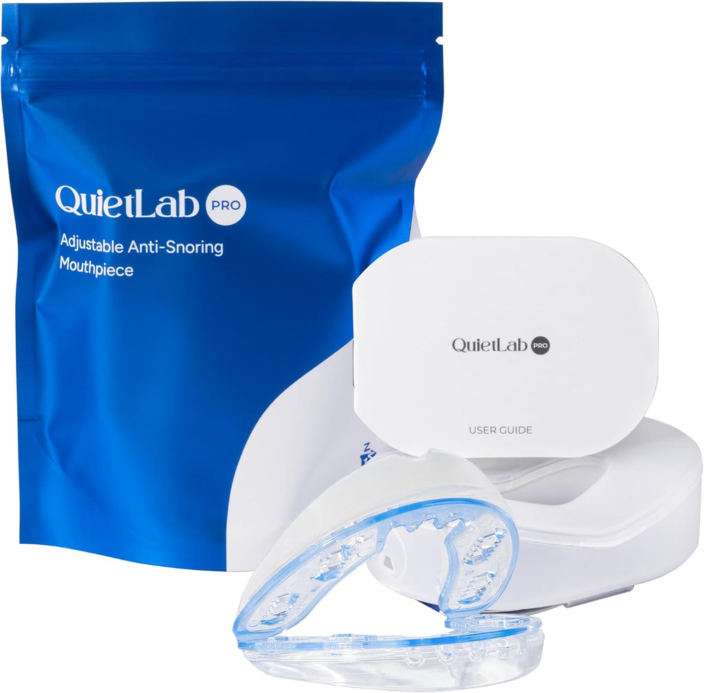 QuietLab Pro Anti-Snoring Mouthpiece - Adjustable Snoring Mouth Guard, Orthodontist Designed, No Boiling Required - BPA-Free Medical Grade - Designed for Nighttime Snoring Control