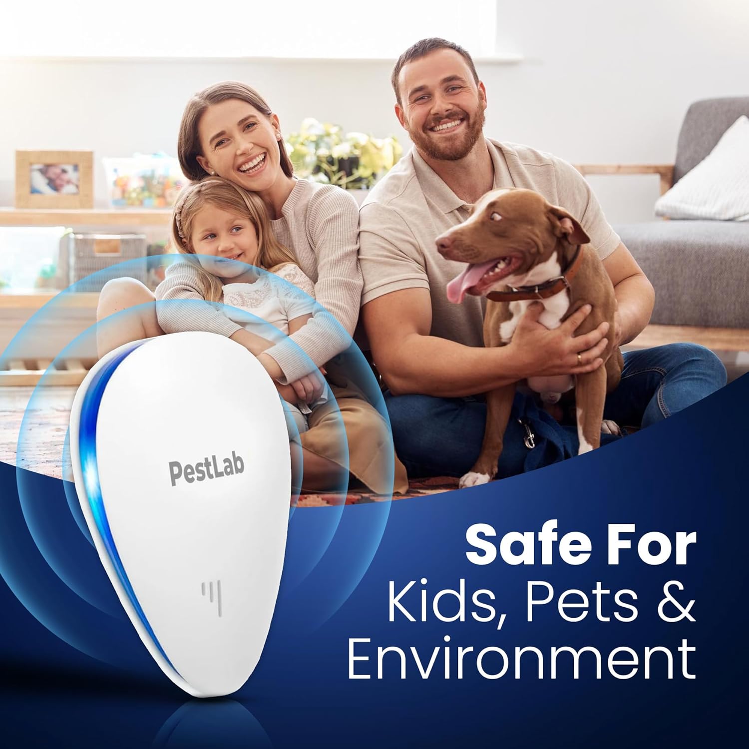 PestLab Ultrasonic Pest Repeller – Indoor Plug In Bug Repellent for Mice, Rodents, Rats, Roaches, Ants, Spiders, Mosquitoes & Bed Bugs – Electronic Pest Control Device with 300 Sq Ft Coverage – 1 Pack