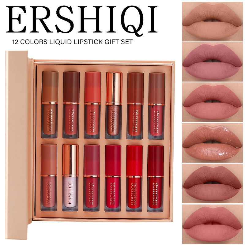"The Velour — 12-Piece Moisturizing Matte Lipstick Gift Set"