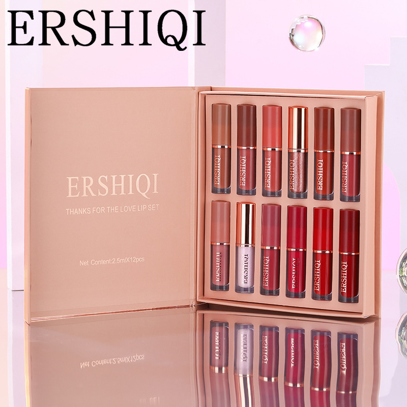 "The Velour — 12-Piece Moisturizing Matte Lipstick Gift Set"