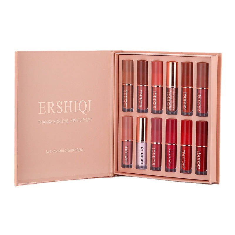 "The Velour — 12-Piece Moisturizing Matte Lipstick Gift Set"
