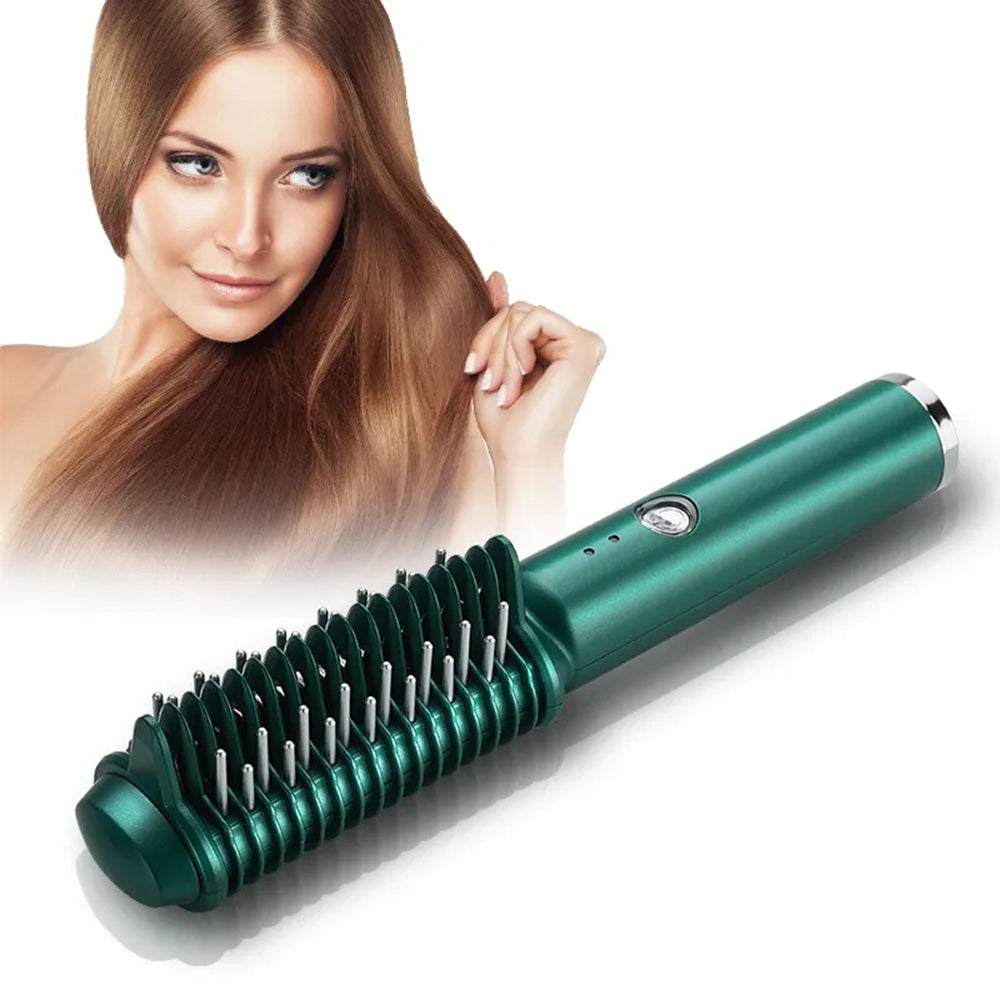 "The Glam — Dual-Purpose Electric Curling & Straightening Comb"